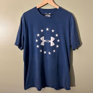Under Armour Men's Navy Tee with White Stars Logo